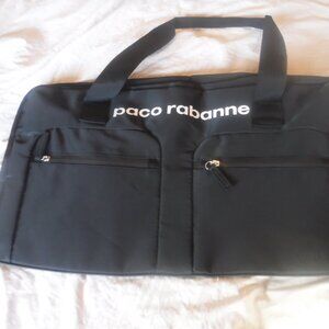 PACO RABANNE INVICTUS BLACK TRAVEL CARRY ON DUFFLE SPORT WEEKEND BAG NEW